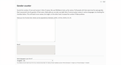 Desktop Screenshot of gendercounter.net